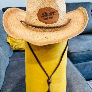 Shiner Bock Straw Cowboy Hat